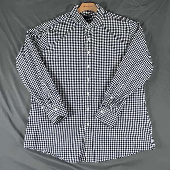 Proper Cloth Button Up Shirt Men’s Size 18 (2XL)  Long Sleeve Plaid Multicolor - Picture 1 of 6